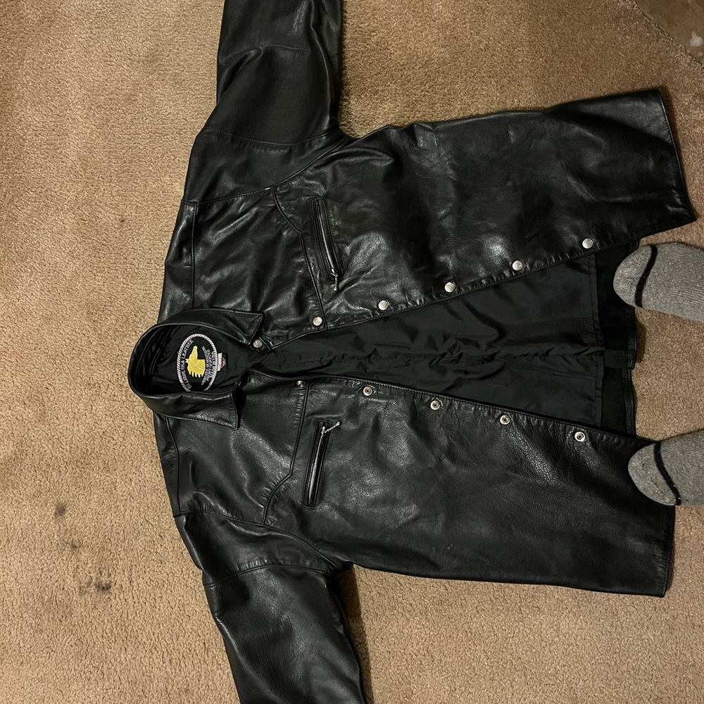 Hillside XL Horsehide leather motorcycle shirt
